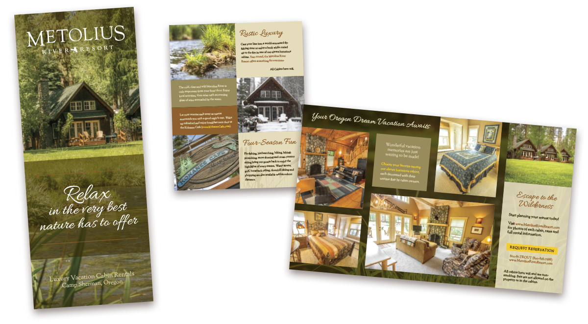 Brochures for travel, hospitality and vacation rentals
