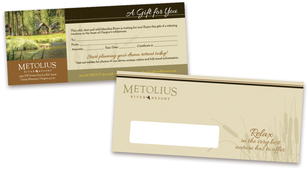 Vacation rental gift certificate