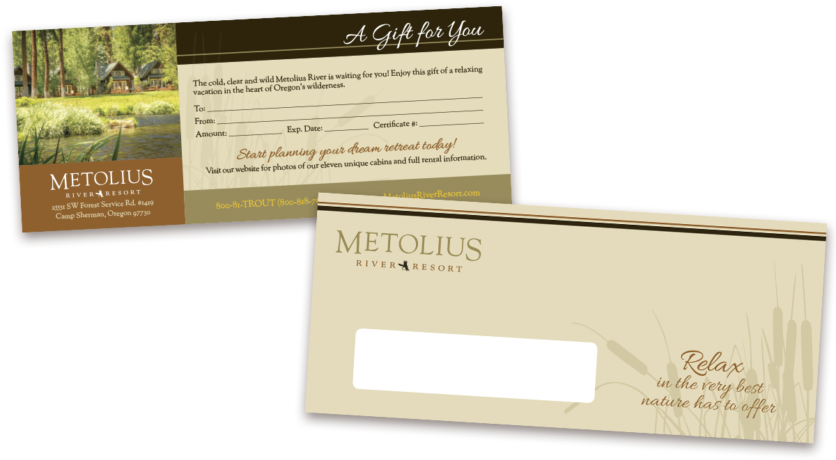 Vacation rental gift certificate